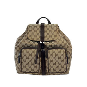 Gucci Vintage Brown GG Monogram Canvas Backpack